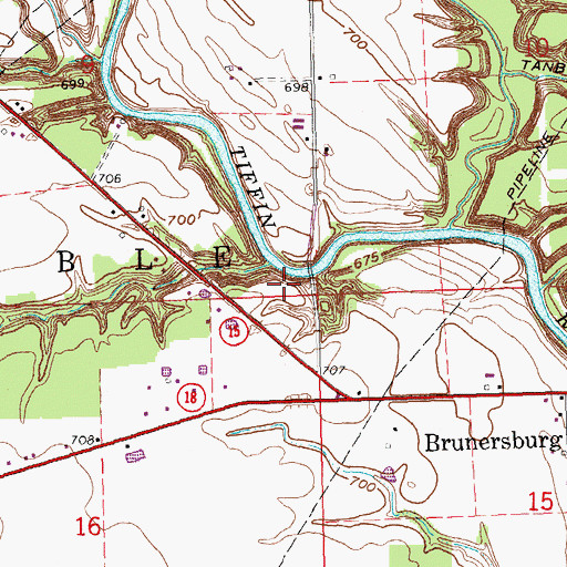 Topographic Map of Township of Noble, OH