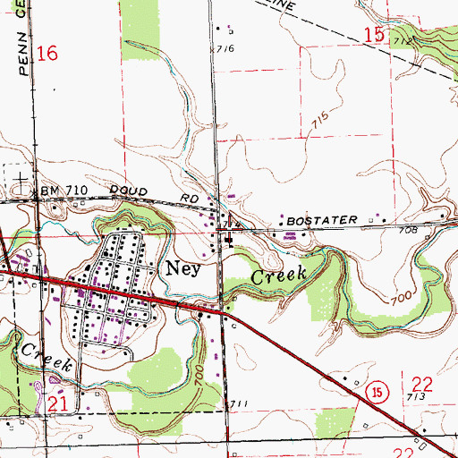 Topographic Map of Township of Washington, OH