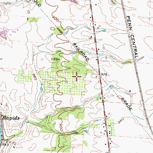 Topographic Map of Township of Delaware, OH