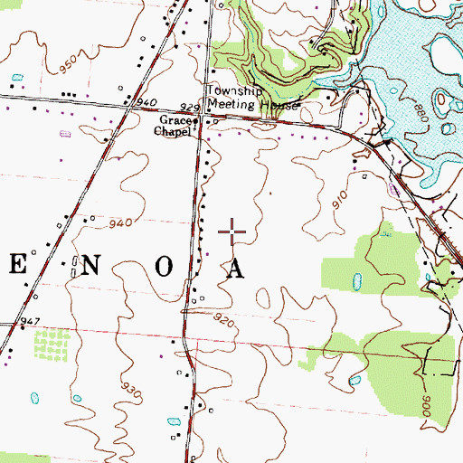 Topographic Map of Township of Genoa, OH