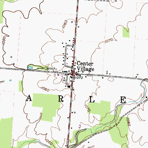 Topographic Map of Township of Harlem, OH