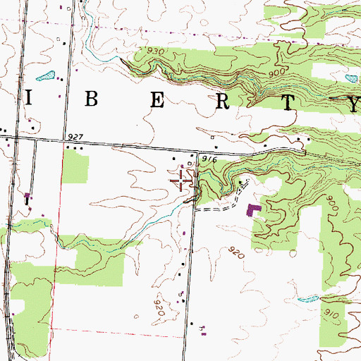 Topographic Map of Township of Liberty, OH
