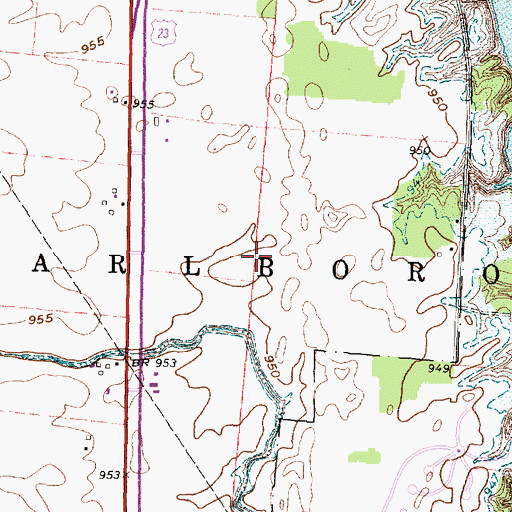 Topographic Map of Township of Marlboro, OH