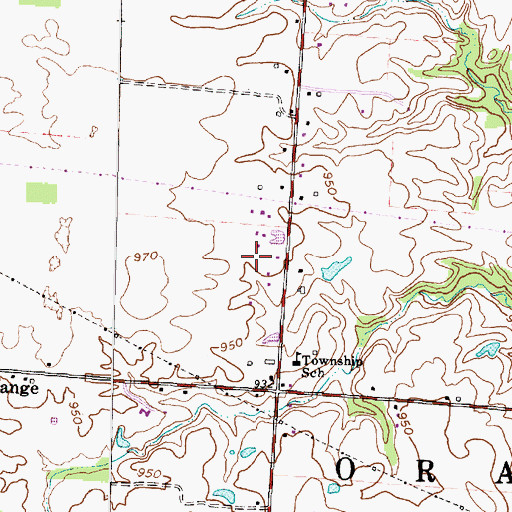 Topographic Map of Township of Orange, OH