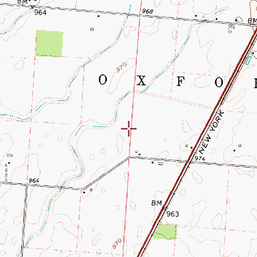 Topographic Map of Township of Oxford, OH
