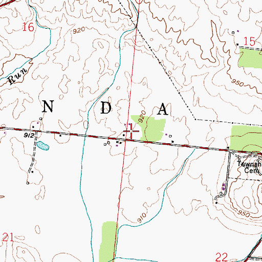 Topographic Map of Township of Amanda, OH