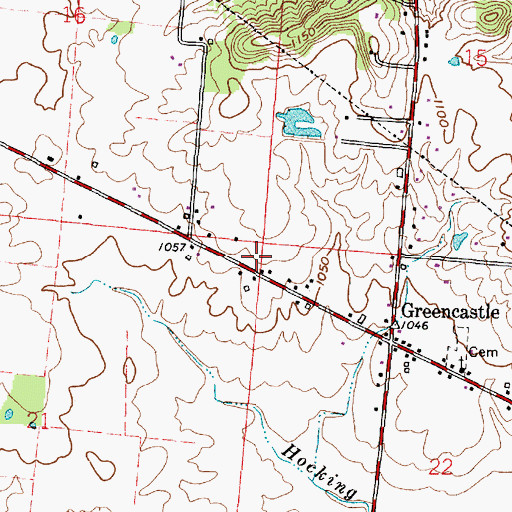 Topographic Map of Township of Bloom, OH