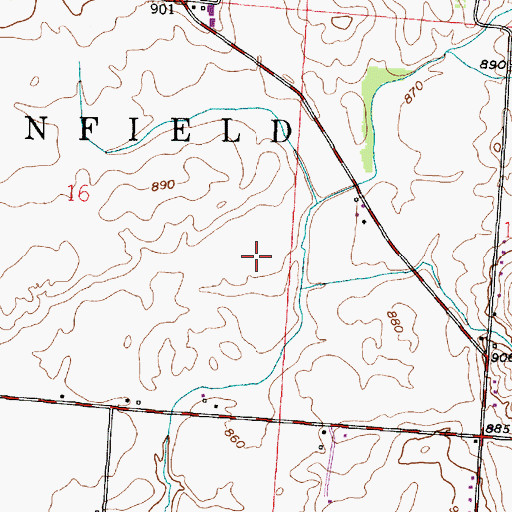 Topographic Map of Township of Greenfield, OH