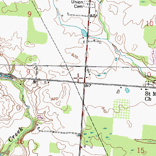 Topographic Map of Township of Liberty, OH