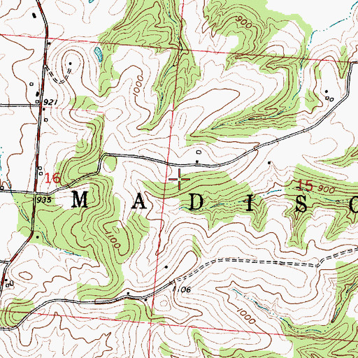 Topographic Map of Township of Madison, OH