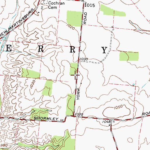 Topographic Map of Township of Perry, OH