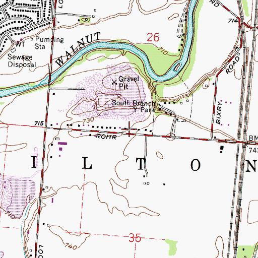 Topographic Map of Township of Hamilton, OH
