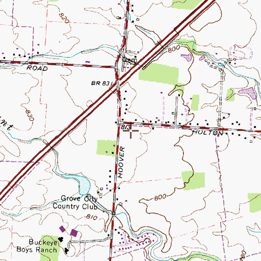 Topographic Map of Township of Jackson, OH