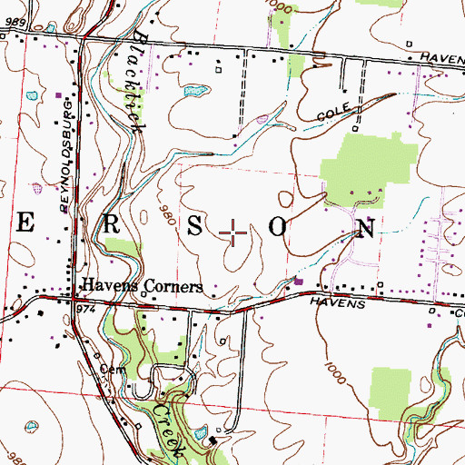 Topographic Map of Township of Jefferson, OH
