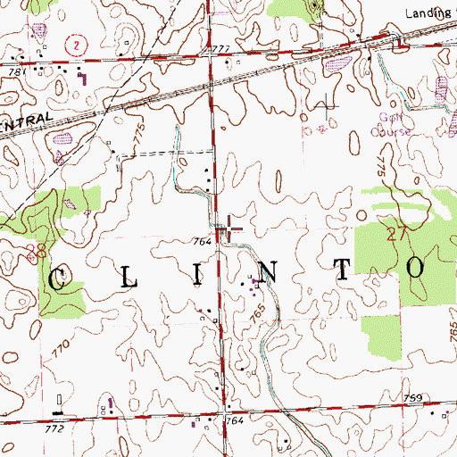 Topographic Map of Township of Clinton, OH
