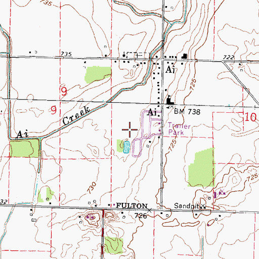 Topographic Map of Township of Fulton, OH