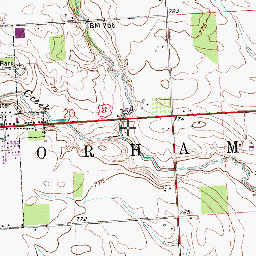 Topographic Map of Township of Gorham, OH