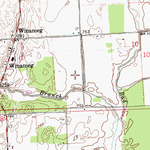 Topographic Map of Township of Pike, OH