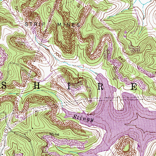 Topographic Map of Township of Cheshire, OH