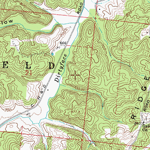 Topographic Map of Township of Greenfield, OH