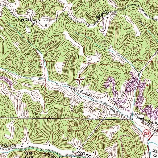 Topographic Map of Township of Guyan, OH
