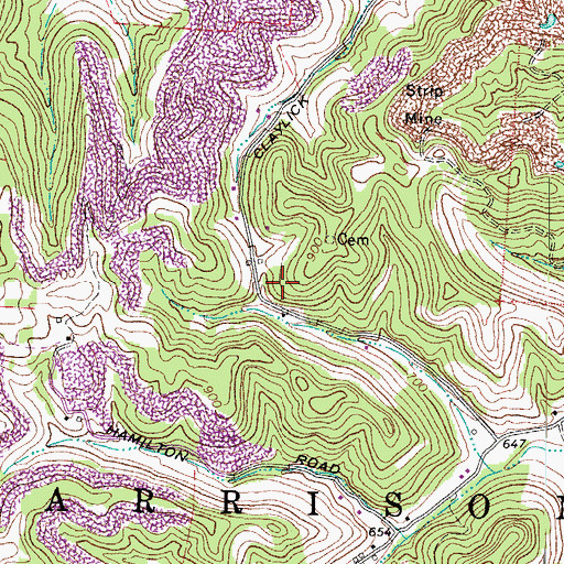 Topographic Map of Township of Harrison, OH