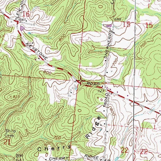 Topographic Map of Township of Huntington, OH