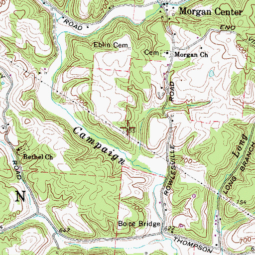 Topographic Map of Township of Morgan, OH