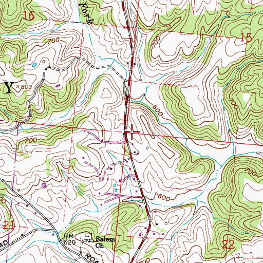 Topographic Map of Township of Perry, OH