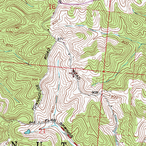Topographic Map of Township of Walnut, OH