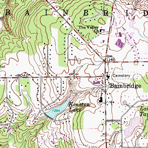 Topographic Map of Township of Bainbridge, OH