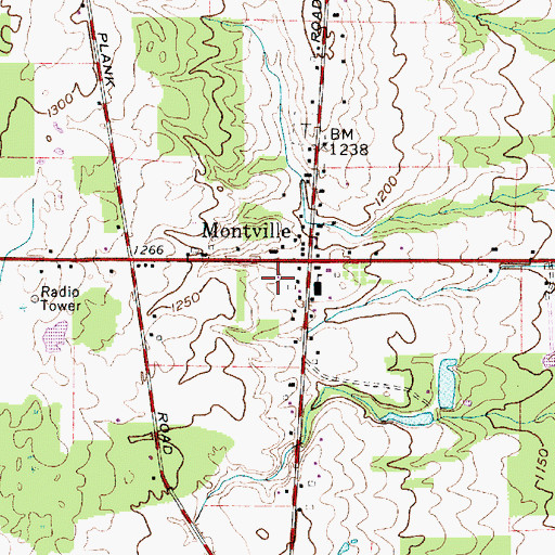 Topographic Map of Township of Montville, OH