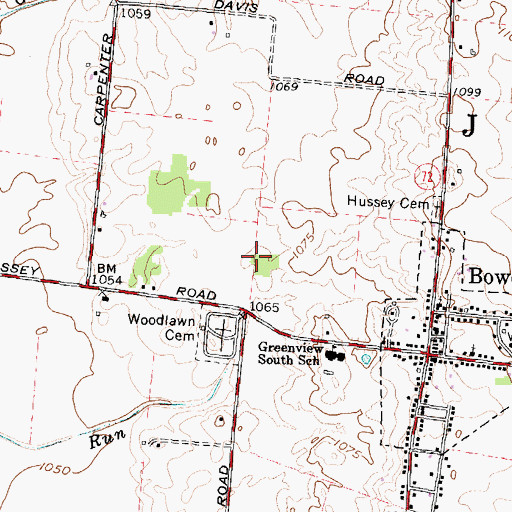 Topographic Map of Township of Jefferson, OH