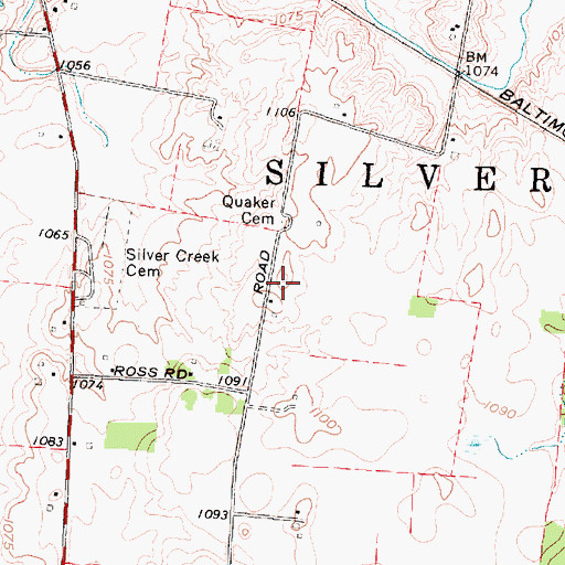 Topographic Map of Township of Silvercreek, OH