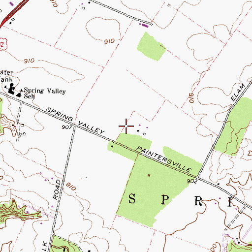 Topographic Map of Township of Spring Valley, OH
