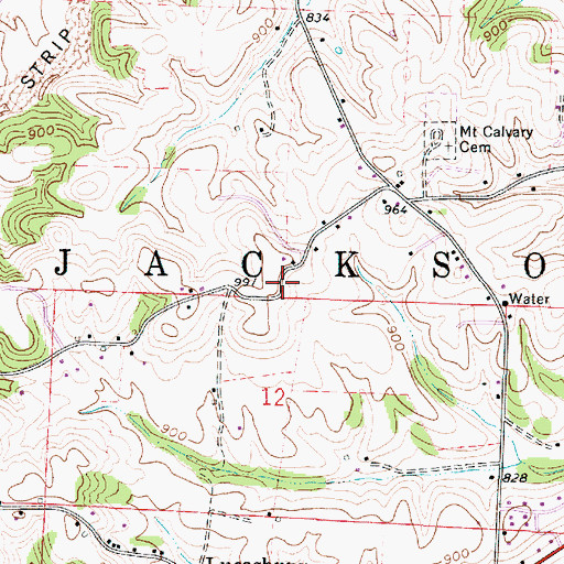 Topographic Map of Township of Jackson, OH