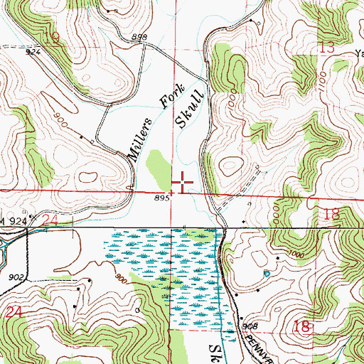 Topographic Map of Township of Londonderry, OH