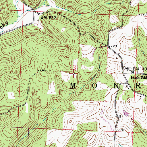 Topographic Map of Township of Monroe, OH