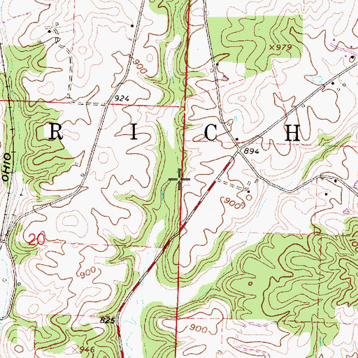 Topographic Map of Township of Richland, OH