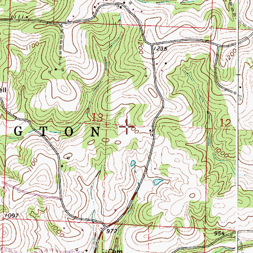 Topographic Map of Township of Washington, OH