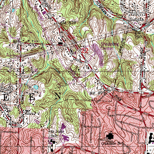 Topographic Map of Township of Green, OH
