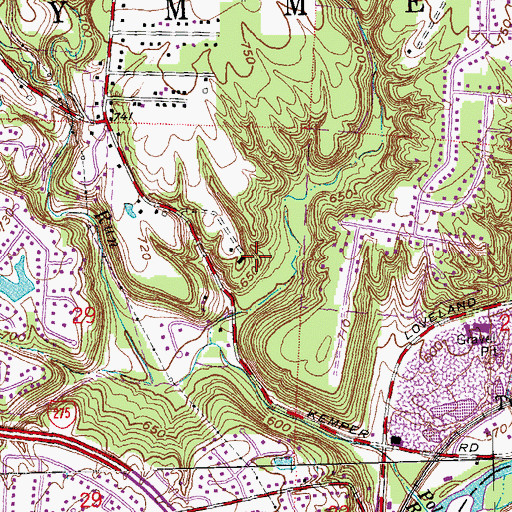 Topographic Map of Township of Symmes, OH