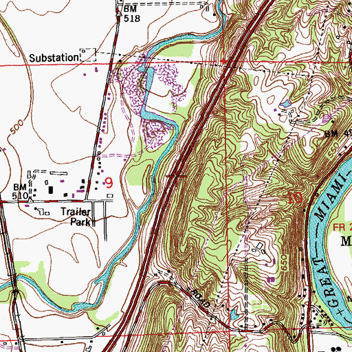 Topographic Map of Township of Whitewater, OH