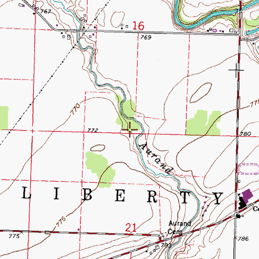 Topographic Map of Township of Liberty, OH