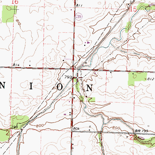 Topographic Map of Township of Union, OH