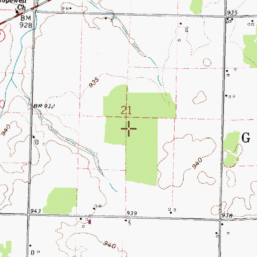 Topographic Map of Township of Goshen, OH
