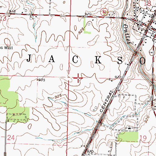 Topographic Map of Township of Jackson, OH
