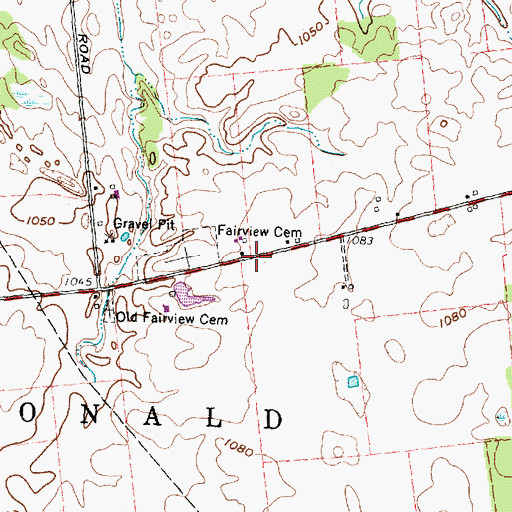 Topographic Map of Township of McDonald, OH