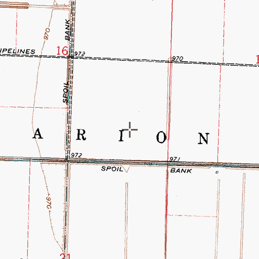 Topographic Map of Township of Marion, OH