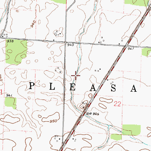 Topographic Map of Township of Pleasant, OH